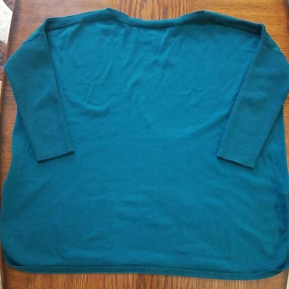 Lilly Pulitzer Womens‎ Cobo Sweater Size XS Green Metallic Boat Neck Dolman Boxy